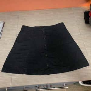Black Denim Skirt